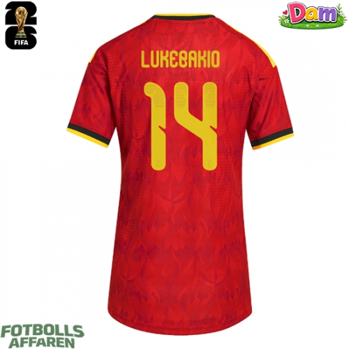 Belgien Dodi Lukebakio #14 Hemmatröja Kvinnor VM 2026 Kortärmad